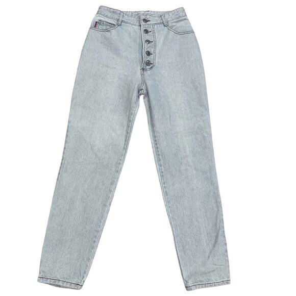 Bongo 90s High Rise Button Fly Acid Wash Tapered Jeans Women’s 7 USA VTG - Picture 1 of 8